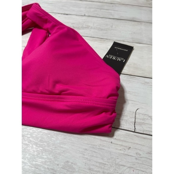 Ralph Lauren women’s twist back bikini top pink halter soft boho cottage core - Picture 6 of 9